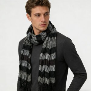2pcs Unique Texture Jacquard Pattern,Warm Beige Neutrals Scarf,Versatile Everyday Scarf ,Pairs With All Casual Outfits,Office Appropriate Subtlety For Women Men(C-0020).