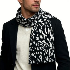 2pcs Abstract Long Scarf,Gallery Opening Bold Abstract Print Makes Artistic Statement,vacation,daily Life,evening Party,Office Appropriate Subtlety For Women Men (C-008)