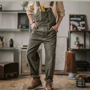 Mens Loose-fitting Overalls With Suspenders(C-168).